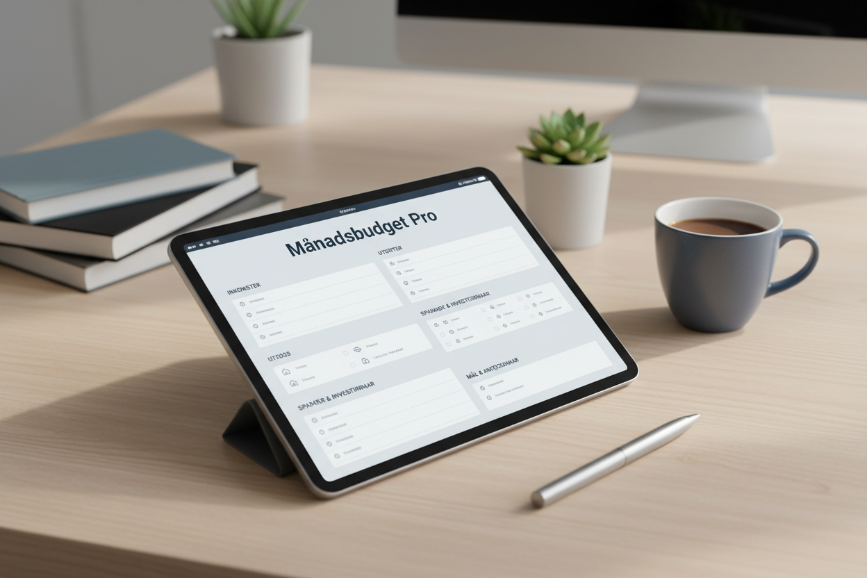 Månadsbudget Pro i professionell miljö